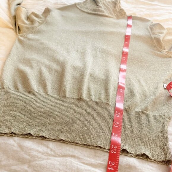 Spanner gold sparkle long sleeve turtleneck sweater - size L - Picture 9 of 10